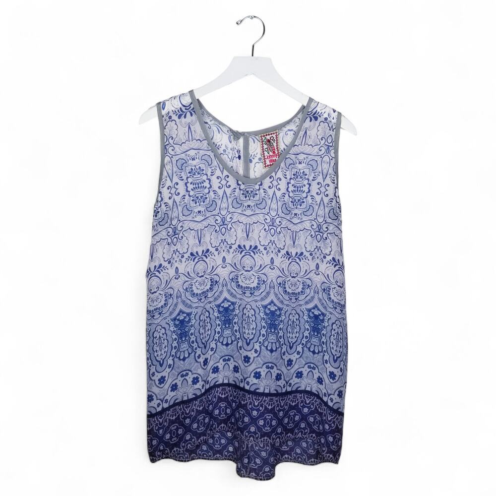 JOHNNY WAS Soft V-neck Rayon Dress or Tunic Lilac Gray - Small